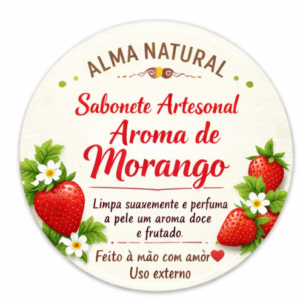 Sabonete Artesanal Aroma de Morango